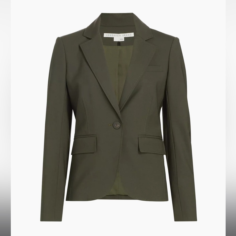 VERONICA BEARD Tyra Olive Green Women's Blazer